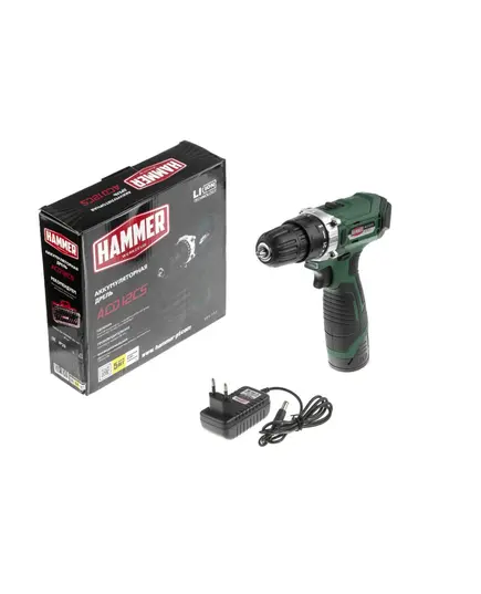 Аккумуляторная дрель Hammer ACD12CS, 12 В, 1x1.5 Ач Li-ION, 10 мм, 0-350/0-1400 об/мин, 26 Нм, изображение 8 от магазина Планета Инструмент Аккумуляторная дрель Hammer ACD12CS, 12 В, 1x1.5 Ач Li-ION, 10 мм, 0-350/0-1400 об/мин, 26 Нм, изображение 8
