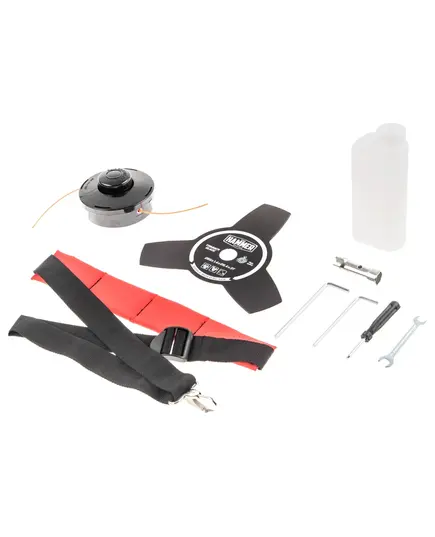 Мотокоса Hammer MTK330, 1.16 лс/0,85 кВт, 33 см3, нож/леска 255/460 мм, ремень, изображение 7 от магазина Планета Инструмент Мотокоса Hammer MTK330, 1.16 лс/0,85 кВт, 33 см3, нож/леска 255/460 мм, ремень, изображение 7