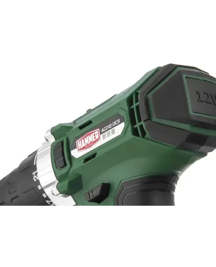 Аккумуляторная дрель Hammer ACD12/2CS, 12 В, 2x1.5 Ач Li-ION, 10 мм, 0-350/0-1400 об/мин, 26 Нм, в кейсе, изображение 3 от магазина Планета Инструмент Аккумуляторная дрель Hammer ACD12/2CS, 12 В, 2x1.5 Ач Li-ION, 10 мм, 0-350/0-1400 об/мин, 26 Нм, в кейсе, изображение 3