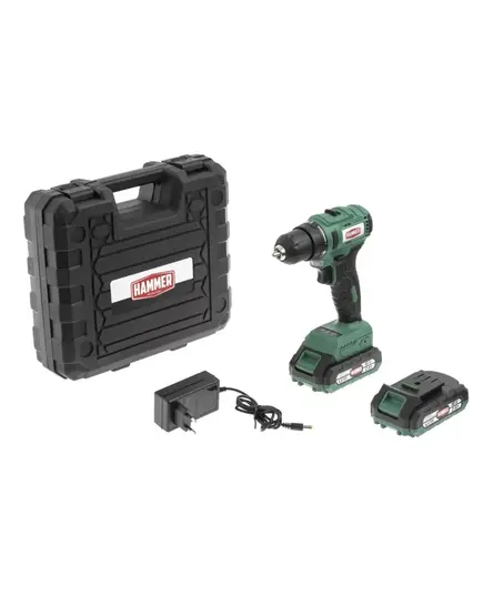 Аккумуляторная дрель бесщеточная Hammer ACD18BL, 18 В, 2x2 Ач Li-ION, 10 мм, 0-400/0-1500о б/мин, 50Н м, в кейсе, изображение 11
