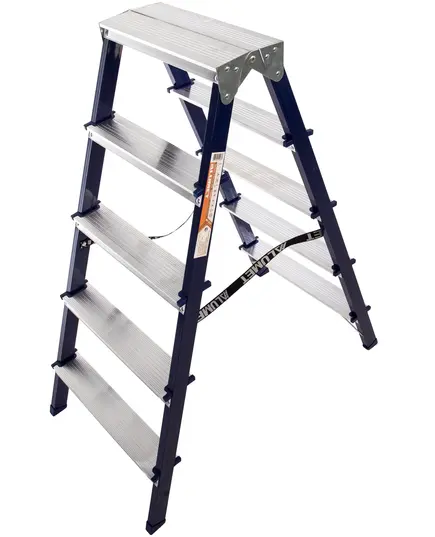 Стремянка ALUMET стальная 2-х сторонняя (2х5) (8205), изображение 2