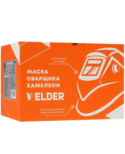 Маска сварщика WELDER PRO Ф6 REAL COLOR, "Хамелеон" 93х43мм DIN 4/9-13 (Внеш. регул) в коробке, изображение 7