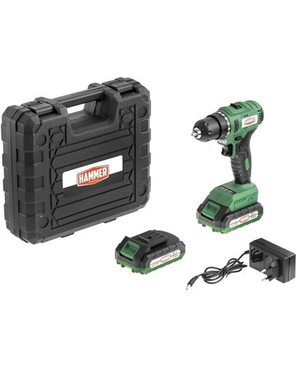 Аккумуляторная дрель бесщеточная Hammer ACD18BLC, 18 В, 2x2 Ач LiION, 10 мм, 0-400/0-1400 об/мин, 45 Нм, в кейсе, изображение 5