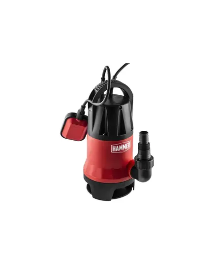 Насос дренажный Hammer NAP750D, 750 Вт, 13000 л/ч, высота 8 м, частицы до 35 мм