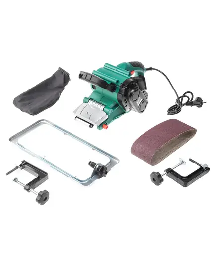 Шлиф.машинка ленточная Hammer LSM800B  800Вт 120-290м/мин лента 75x457мм, рамка, струбцины 2шт, изображение 9