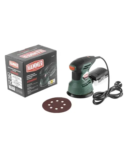 Шлиф.машинка орбитальная Hammer OSM260, 260 Вт, диаметр 125 мм, 6000-12000 об/мин, изображение 9