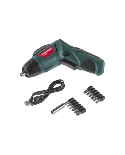 Аккумуляторная отвертка Hammer ACD3.6A с набором бит, Li-Ion 3,6 В,  1,3 Ач, 4 Нм, изображение 7