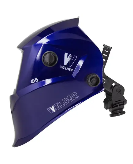 Маска сварщика WELDER PRO Ф5, "Хамелеон" 93х43мм DIN 4/9-13 (Внеш. регул) цвет Ультрамарин в коробке, изображение 2 от магазина Планета Инструмент Маска сварщика WELDER PRO Ф5, "Хамелеон" 93х43мм DIN 4/9-13 (Внеш. регул) цвет Ультрамарин в коробке, изображение 2