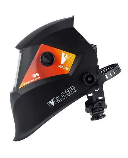 Маска сварщика WELDER PRO Ф6 REAL COLOR, "Хамелеон" 93х43мм DIN 4/9-13 (Внеш. регул) в коробке, изображение 2