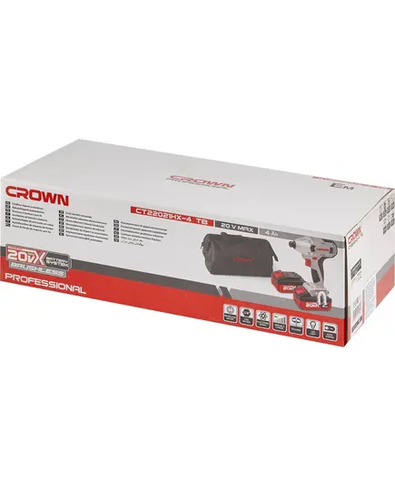 Аккумуляторный ударный винтоверт CROWN CT22021HX-4 TB, изображение 14