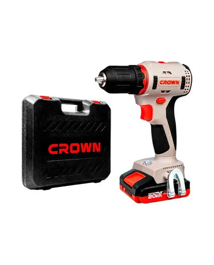 Аккумуляторный шуруповерт CROWN CT21091HX-2 BMC, 20 В, 55 Nm, бесщеточный двигатель, изображение 5