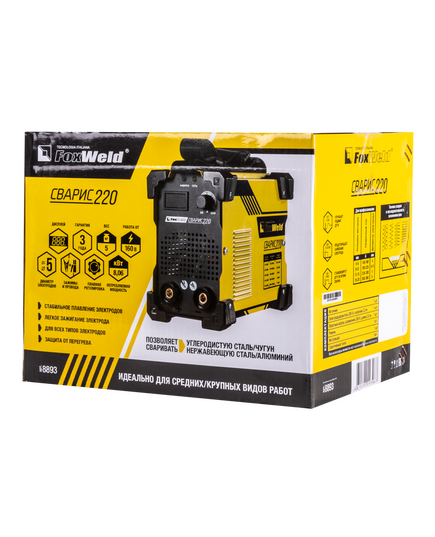 Инвертор FOXWELD СВАРИС 220, 220А 1.6-5мм 4.99кг, изображение 8