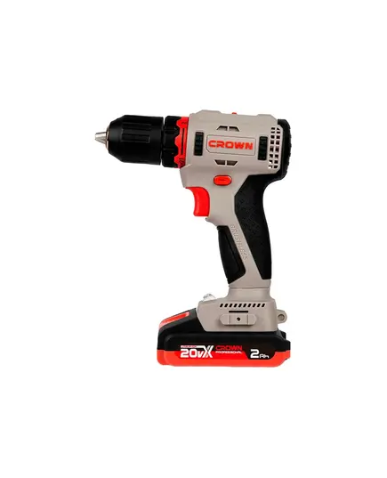 Аккумуляторный шуруповерт CROWN CT21091HX-2 BMC, 20 В, 55 Nm, бесщеточный двигатель