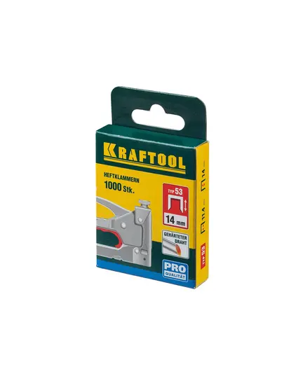 Скобы KRAFTOOL 31670-14, Тип 53, 1000 шт, 53 (A I 10 I JT21) 23GA