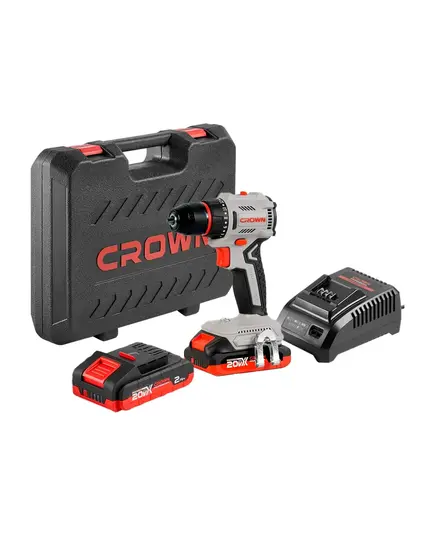 Дрель-шуруповерт аккумуляторная CROWN CT21131HMX-2 BMC, 20В B3+, бесщеточный, 2х2.0 Ач, 50 Нм, изображение 7 от магазина Планета Инструмент Дрель-шуруповерт аккумуляторная CROWN CT21131HMX-2 BMC, 20В B3+, бесщеточный, 2х2.0 Ач, 50 Нм, изображение 7