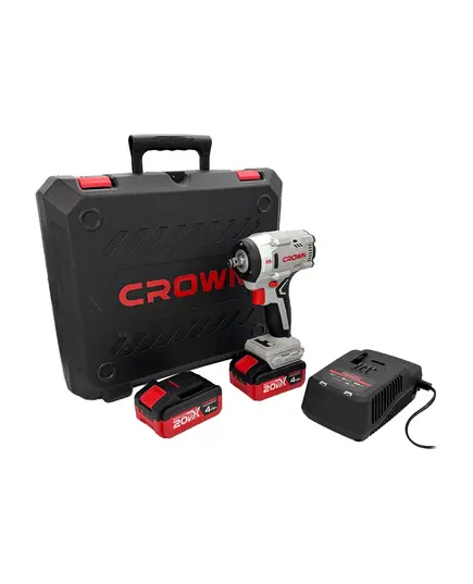 Гайковерт ударный аккумуляторный BL CROWN CT22062HX-4 BMC, 550 Нм, 20 В, B3+, бесщеточный, 2х4.0 Ач., изображение 8