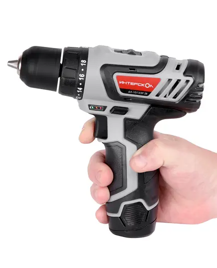 Аккумуляторный шуруповерт ИНТЕРСКОЛ ДА-10/12ЭР 28 ПРОМО, 12 В, 2*2 А/ч, картон, изображение 6