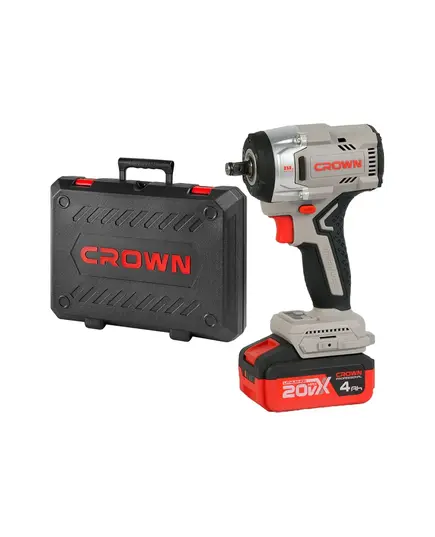 Гайковерт ударный аккумуляторный BL CROWN CT22062HX-4 BMC, 550 Нм, 20 В, B3+, бесщеточный, 2х4.0 Ач., изображение 9