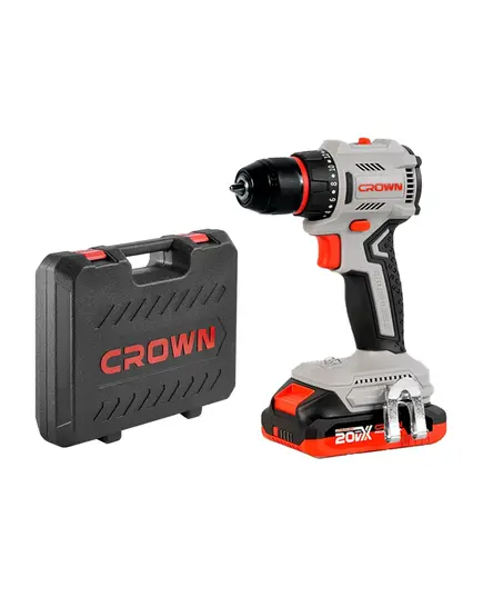 Дрель-шуруповерт аккумуляторная CROWN CT21131HMX-2 BMC, 20В B3+, бесщеточный, 2х2.0 Ач, 50 Нм, изображение 8 от магазина Планета Инструмент Дрель-шуруповерт аккумуляторная CROWN CT21131HMX-2 BMC, 20В B3+, бесщеточный, 2х2.0 Ач, 50 Нм, изображение 8