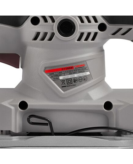 Шлифмашина вибрационная электрическая CROWN CT13681, 320Вт, 13500 об/мин, 2 мм, 93х185 мм, изображение 6