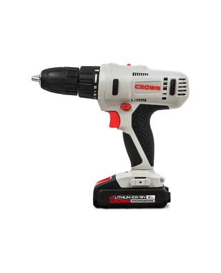 Аккумуляторный шуруповерт CROWN CT21056LH-2 BMC, 18 В, 2*2 Ач Li-ion, 35/45 Нм, 0-350/0-1350 об/мин., вес 1,54 кг., изображение 2
