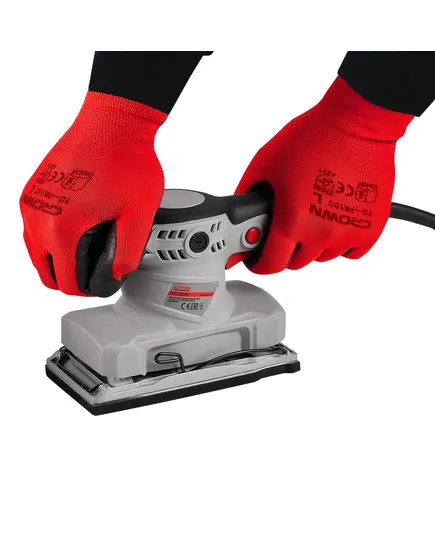 Шлифмашина вибрационная электрическая CROWN CT13681, 320Вт, 13500 об/мин, 2 мм, 93х185 мм, изображение 7