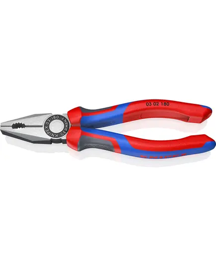 Пассатижи KNIPEX 180мм (03 02 180SB) с двухкомпонентными чехлами черненые