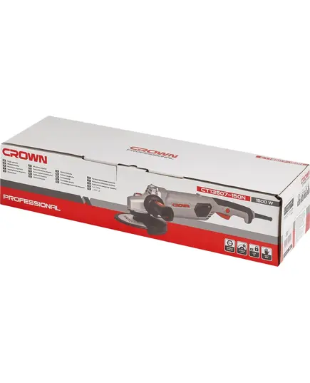 Угловая шлиф.машина CROWN CT13507-150N, диаметр диска 150 мм, 1500 Вт, 9500 об/мин., вес 3,48 кг., изображение 10