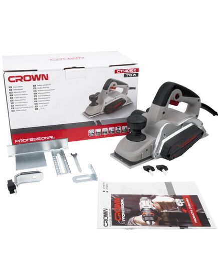 Рубанок CROWN CT14019X, 710 Вт, кол-во оборотов 16000 об/мин, ширина 82 мм, глубина строгания 0-2,5 мм, изображение 12