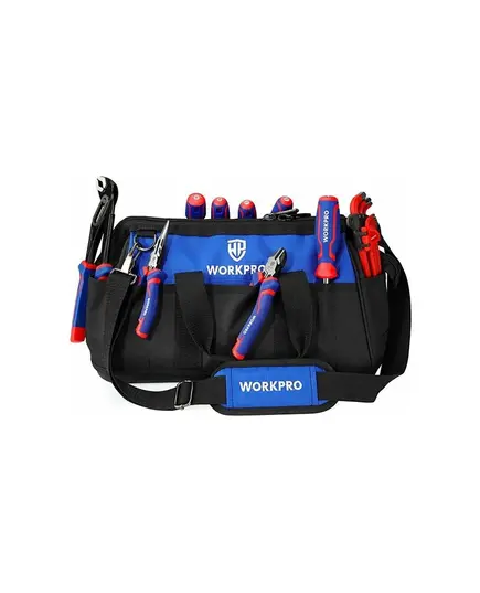Сумка WORKPRO для инструментов на молнии с ремнем, полиэстер 640D, 510 мм, водонепр. покрытие, изображение 5 от магазина Планета Инструмент Сумка WORKPRO для инструментов на молнии с ремнем, полиэстер 640D, 510 мм, водонепр. покрытие, изображение 5