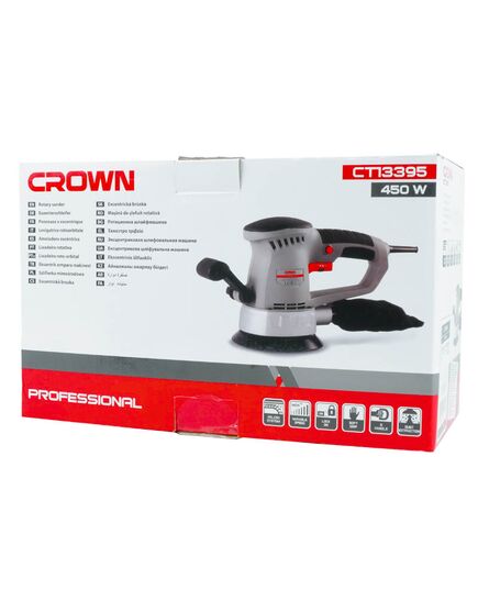 Эксцентриковая шлифовальная машина CROWN CT13395, 450 Вт, 4000-13000 об/мин, 150 мм, изображение 7