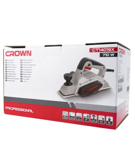 Рубанок CROWN CT14019X, 710 Вт, кол-во оборотов 16000 об/мин, ширина 82 мм, глубина строгания 0-2,5 мм, изображение 13