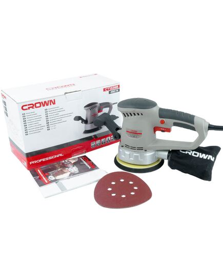 Эксцентриковая шлифовальная машина CROWN CT13395, 450 Вт, 4000-13000 об/мин, 150 мм, изображение 6