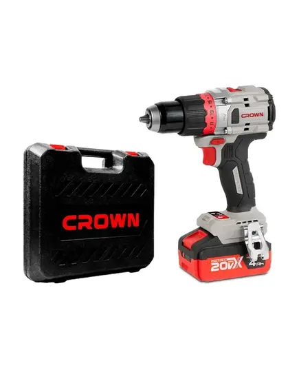 Аккумуляторная ударная дрель-шуруповерт BL CROWN CT21127HMX-4 BMC 20 В, 50/100 Нм, АКБ 2*4 Ач, ЗУ 4 А, кейс, изображение 6