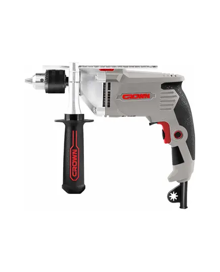 Дрель ударная CROWN CT10130, 810 Вт, ключевой патрон 13 мм, 0-2800 об/мин., вес 2,1 кг., изображение 2