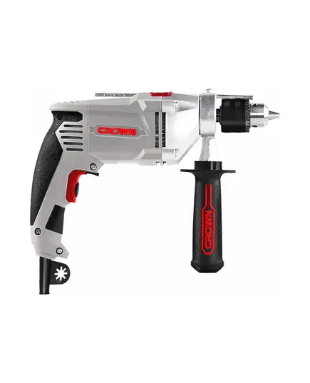 Дрель ударная CROWN CT10130, 810 Вт, ключевой патрон 13 мм, 0-2800 об/мин., вес 2,1 кг., изображение 4