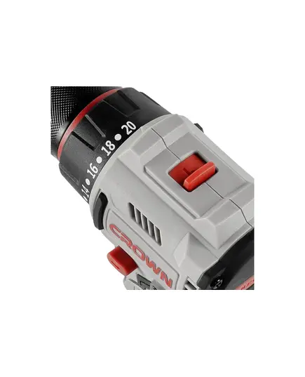 Дрель-шуруповерт аккумуляторная CROWN CT21129HMX-2 BMC, 12В Li-ion, 2х2,0 Ач, 45 Нм, изображение 6 от магазина Планета Инструмент Дрель-шуруповерт аккумуляторная CROWN CT21129HMX-2 BMC, 12В Li-ion, 2х2,0 Ач, 45 Нм, изображение 6