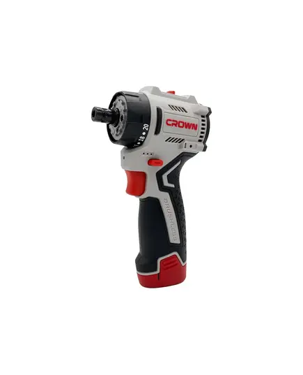 Дрель-шуруповерт аккумуляторная CROWN CT21129HQX-2 BMC, 3 патрона: быстрозажимной, угловой, изображение 2 от магазина Планета Инструмент Дрель-шуруповерт аккумуляторная CROWN CT21129HQX-2 BMC, 3 патрона: быстрозажимной, угловой, изображение 2