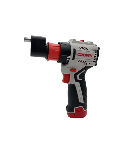 Дрель-шуруповерт аккумуляторная CROWN CT21129HQX-2 BMC, 3 патрона: быстрозажимной, угловой, изображение 7 от магазина Планета Инструмент Дрель-шуруповерт аккумуляторная CROWN CT21129HQX-2 BMC, 3 патрона: быстрозажимной, угловой, изображение 7