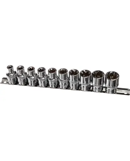 Набор головок торцевых OMBRA 1/2"DR на держателе, внешний TORX®, E8-E24, 10 предметов
