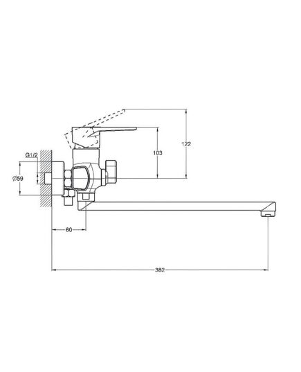 Смеситель ZEGOR EDN7-A183 для ванной, изображение 2