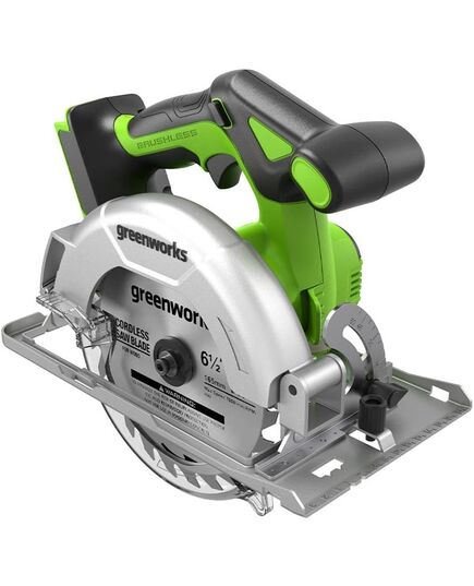 Аккумуляторная пила дисковая GREENWORKS GD24CS165, б/щет,165х20 мм, 4800 об/мин, рез 57 мм, 1х4 Ач, ЗУ, короб (1501607CUB)