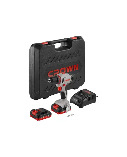 Аккумуляторный шуруповерт CROWN CT21082H-2 BMC, 14 В, 2*2 Ач, Li-ion, 0-380/0-1250 об/мин, 21/35 Нм, БЗП 10 мм, 1.24 кг, изображение 10