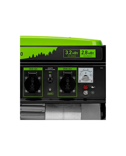 Электростанция бензиновая СИБРТЕХ БС-3500, 3,2 кВт, 230 В, 4-х такт., 15 л, ручной стартер, изображение 8