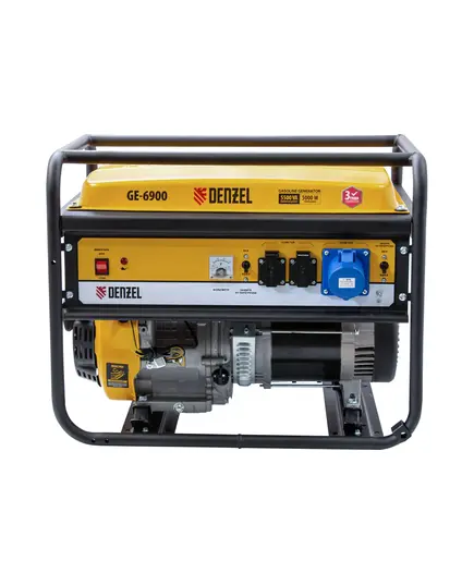 Электростанция бензиновая DENZEL GE-6900, 5,5 кВт, 220В/50Гц, 25 л, ручной старт, изображение 5