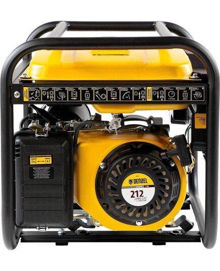 Генератор бензиновый DENZEL PS-28, 2.8 кВт, 230 В, 15 л, ручной стартер, изображение 3