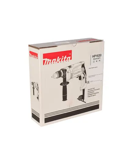 Дрель ударная MAKITA HP 1630, 710 Вт, ЗВП-13 мм, 0-3200 об\м, 2.1 кг, кор, AL редуктор, изображение 5
