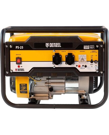 Электростанция бензиновая DENZEL PS-25, 2.5 кВт, 230 В, 15 л, ручной стартер, изображение 5