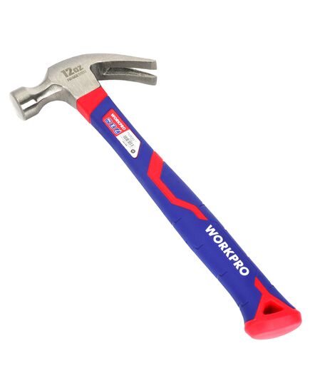 Молоток-гвоздодер WORKPRO фиберглас. рукоятка 560 г, изображение 2