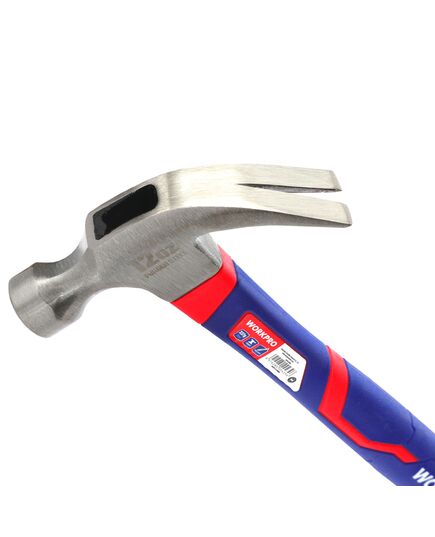 Молоток-гвоздодер WORKPRO фиберглас. рукоятка  337 г, изображение 3